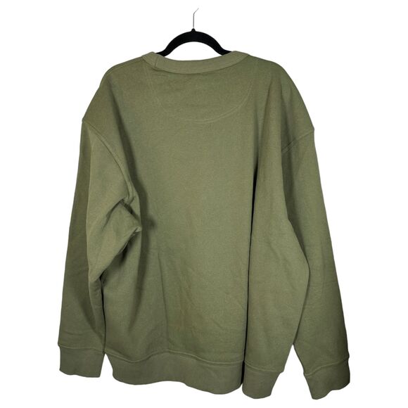 Champion Olive Green Camo Graphic Crew Neck Sweatshirt Men's Size 2XL - Picture 2 of 6